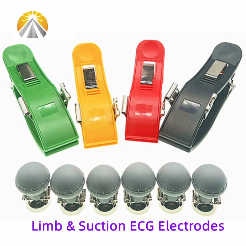 Full Set Chest Suction Ball & Limb Clamp Clip ECG Electrodes Dual or