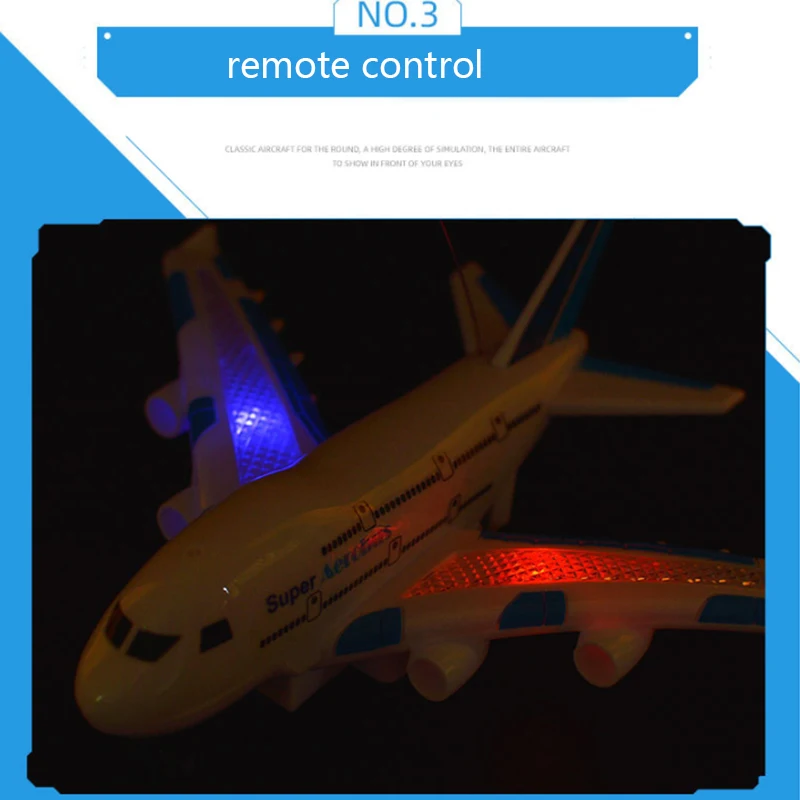 Electrical RC Plane Plastic Toys For Kids Remote Control Airplane Model Outdoor Games Children Musical Lighting DIY Toys Gifts 4