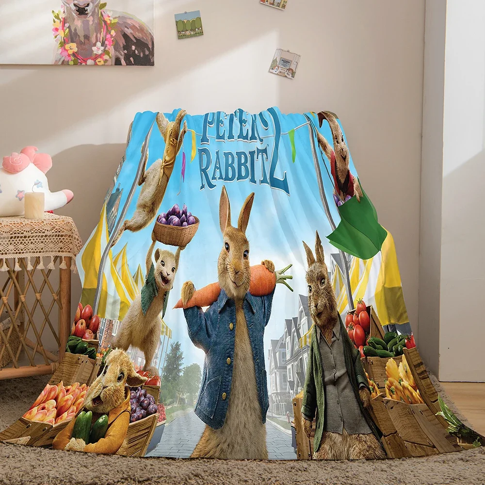 Soft Sherpa Blanket Peter The Rabbit Flannel Blanket for Bedding Room Sofa Soft Blanket Bedspread Home Decor Office Nap 4