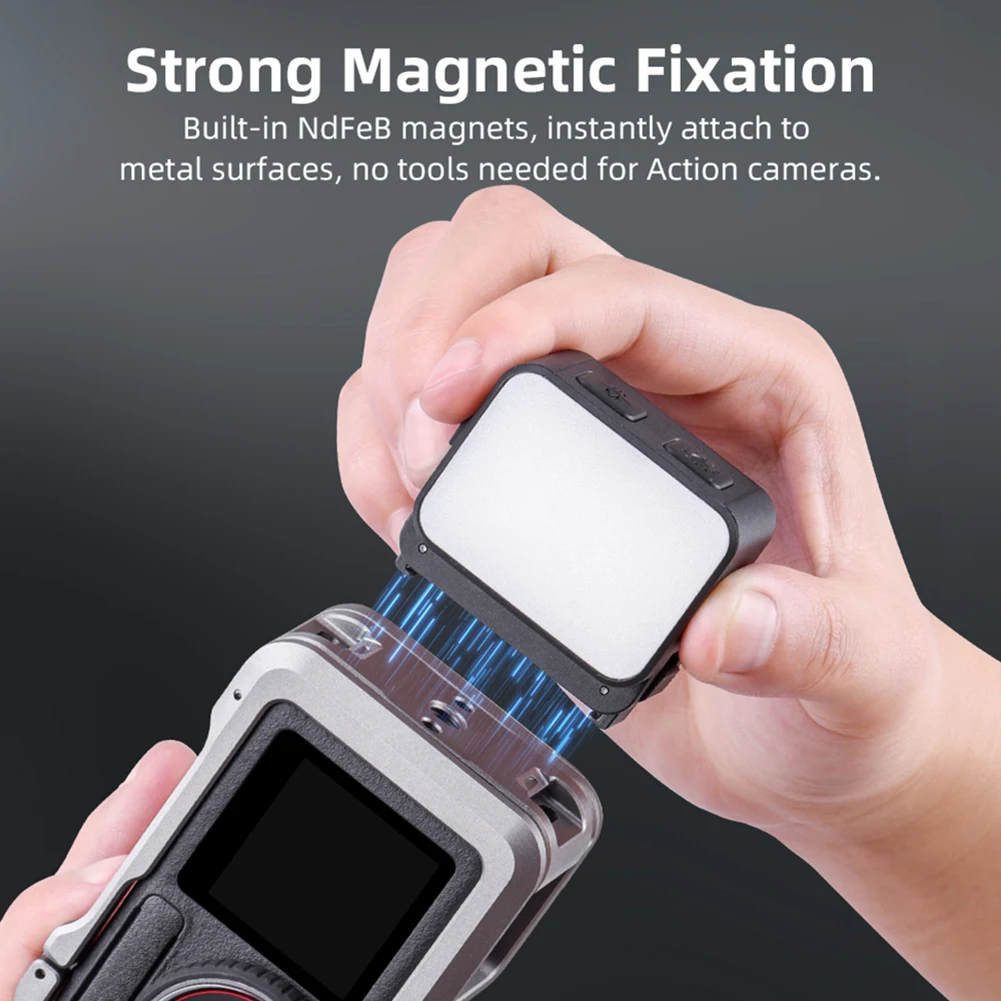 Lumière LED Magnétique IPX4 pour Action 5 Pro/4 - Mini Vlogging