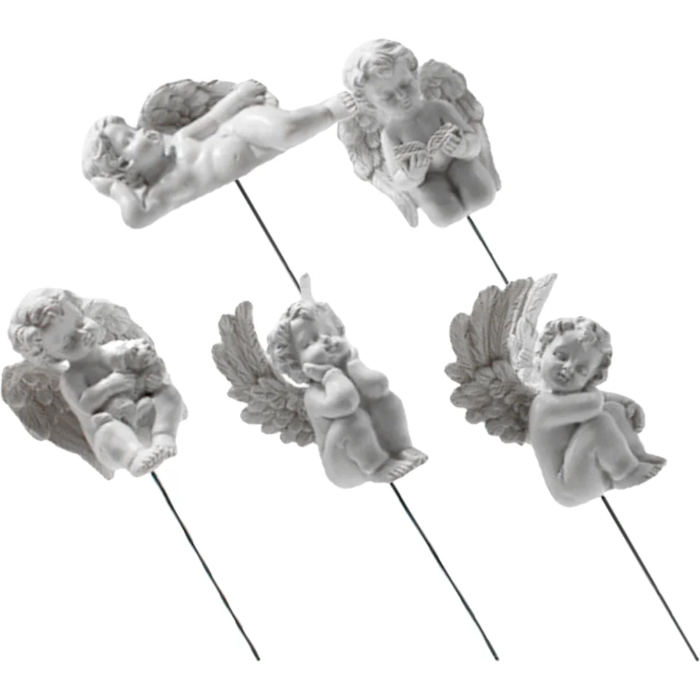 

Angel Crafts Decor Adorable Angel Statue Angel Model For Landscape Flowerpot Fleshy Flowerpot Statuette Sculpture Decor