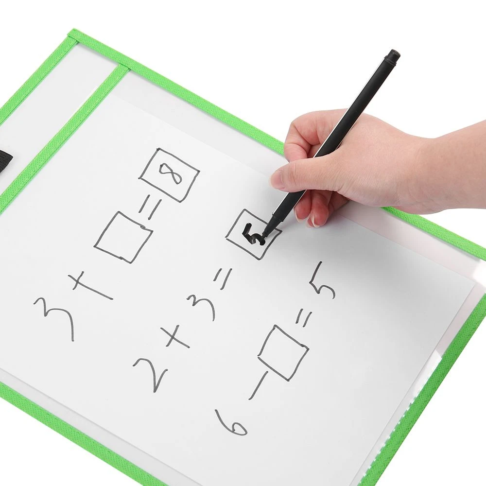 Reusable Dry Erasable Pockets Transparent Write And Wipe Drawing Board