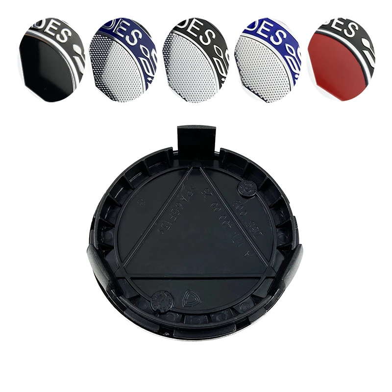 Juego De 4 Tapacubos Centrales AMG De 75 Mm Para Mercedes Clase C, E, CLS, S, B