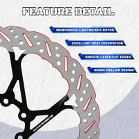 Disques de frein BUCKLOS pour vélo, 140 mm, 160 mm, 180 mm, 203 mm, ultralégers, pour vélo de route et VTT, freins à disque hydrauliques avec 6 boulons 3