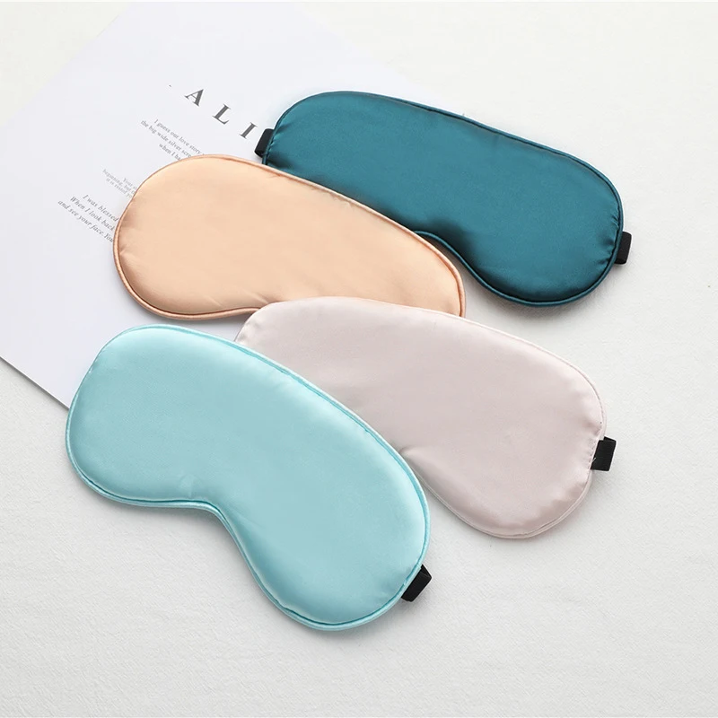 

Women Imitated Silk Sleep Eye Mask Portable Travel Eyepatch Nap Eye Patch Rest Blindfold Eye Cover Sleeping Mask Night Eyeshade