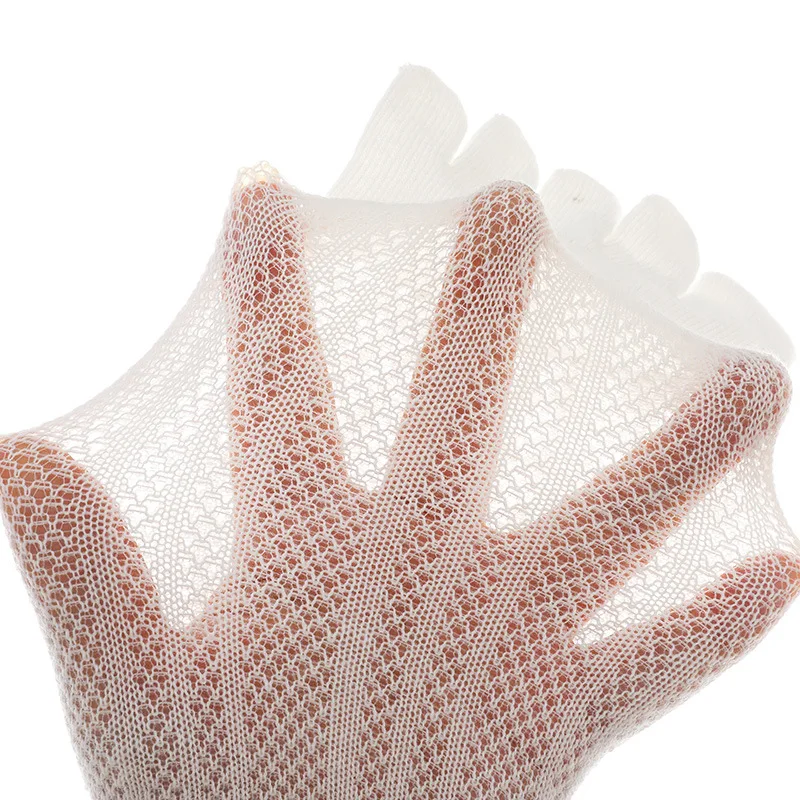 5 Pairs Solid Cotton Mesh Ankle Toe Socks Women Girl Candy Color Simple Casual Breathable Sweat Wicking 5 Finger Socks Short