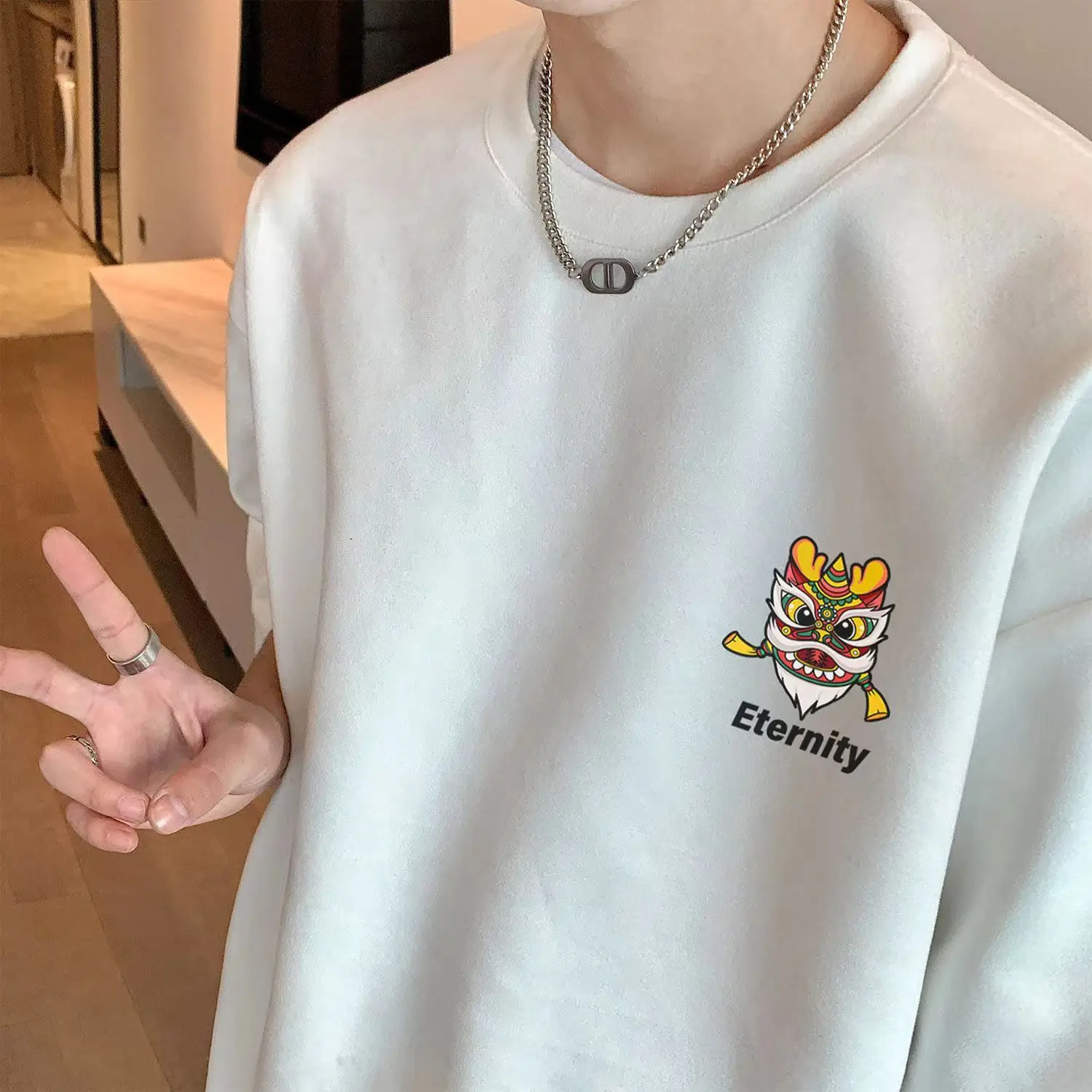 

Suede heavyweight short-sleeved T-shirt for boys summer American high street vibe fashion brand heavyweight half-sleeved y2k top