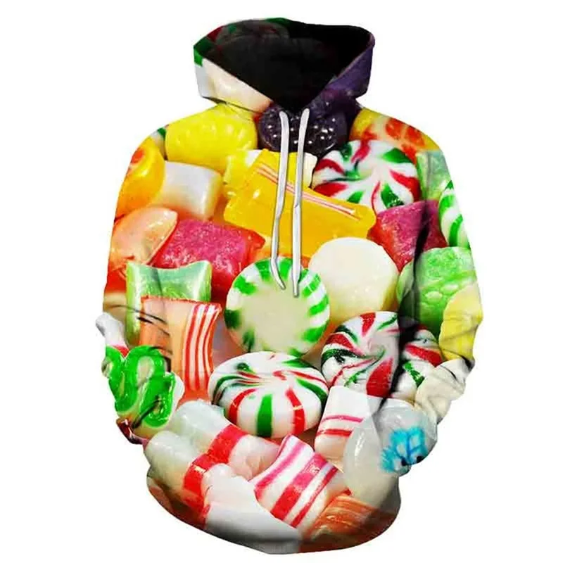 thumbnail image 1 of Sudadera con capucha con estampado 3D de frutas y dulces para hombre, sudaderas casuales divertidas de talla grande para mujer, ropa de calle para hombre, sudadera con capucha para hombre, 1 of 5