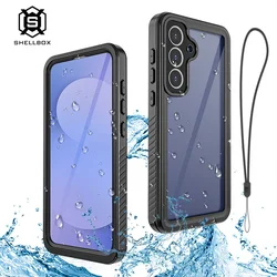 Shellbox Rugged & Durable Waterproof Phone Case with TPU Lens Protection - Galaxy S23+ (Black)