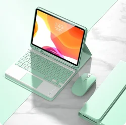 Enhanced Magnetic Keyboard Case with Touchpad - Air 1 Air 2 Pro 9.7 (Green 1)