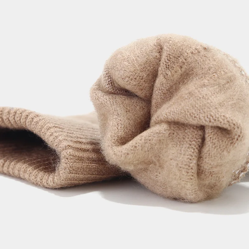 Hot Autumn Winter New Cashmere Warm men's Hat Scarf Gloves Winterproof Suit women's Thick Knit three-piece Set Chapeu