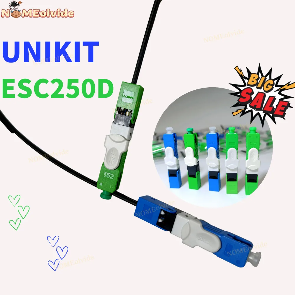 100% Originale Unikit Esc250D Sc Apc/Sc Upc Connettore Rapido Ottico Connettore Rapido In Fibra Ottica Monomodale Sm Miglior Connettore