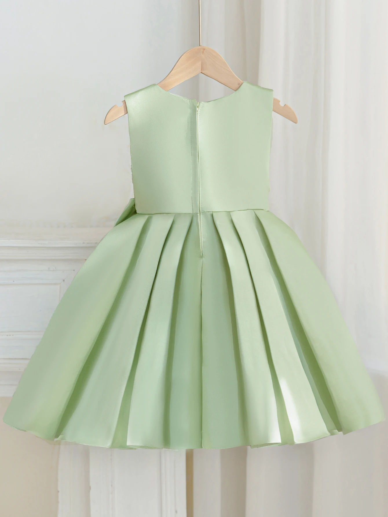 Taylor Elegant Beaded Formal Party Dress back view