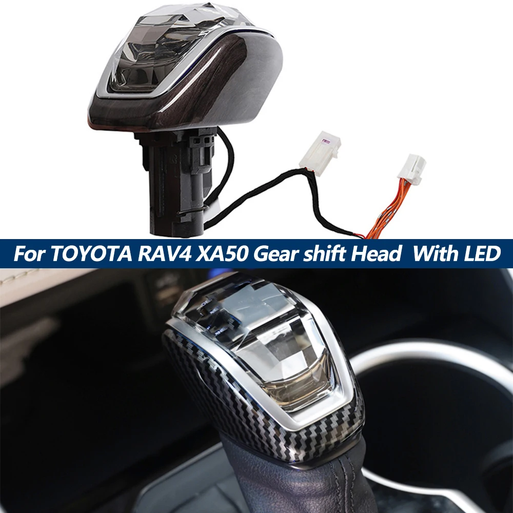 

Crystal Gear Shift Knob Head With LED Ambient Light For Toyota RAV4 2020 2021 2022 HARRIER HIGHLANDER KLUGER VENZA