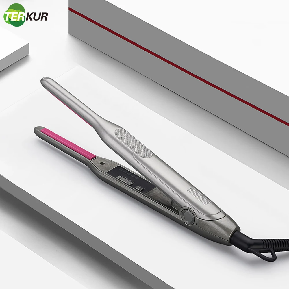 Professional Curling 2 in 1 Flat Iron for Short Hair Wand Kimchi Roll Anti-scalding LED Ceramic Beard Straightener Styling Tools стайлер для волос cloud nine the curling wand
