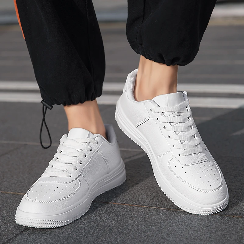 

Men's Sneakers New Spring and Autumn Thick-soled Non-slip Classic White Shoes Versatile Trendy Shoes Casual Sneakers
