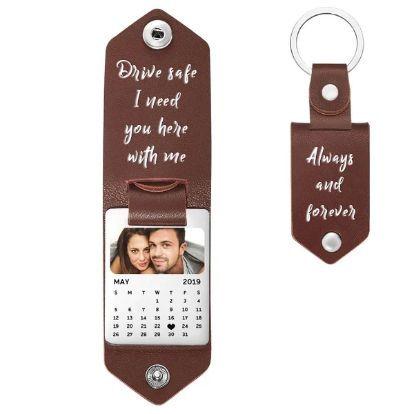 Custom Photo Keychain Drive Safe Keychain personalized Jewelry souvenir gift Car Key Ring  leather key chain 2023 pouch bag case protective leather key ring for usb flash drive pendrive memory stick