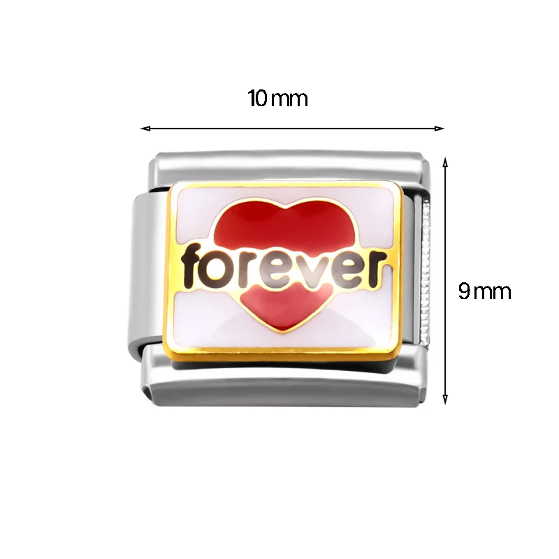 10Pcs 9mm Hapiship Stainless Steel Splicing Bracelet Accessories Moon Star  Connector for DIY Men Women Jewelry Make Supplies