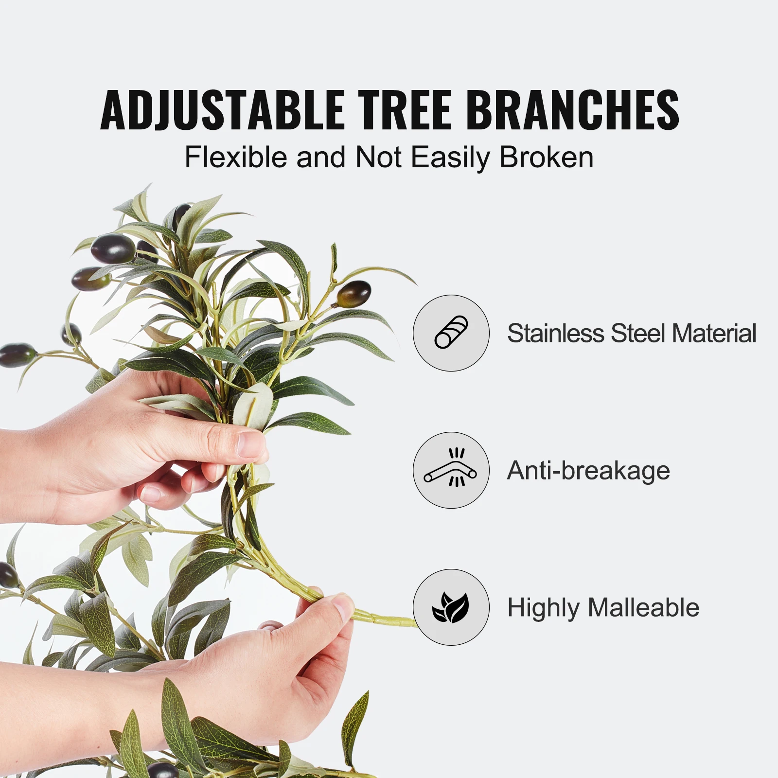 SucceBuy Artificial Olive Tree 4/5/6FT Tall Faux Plant Secure PE Material Anti-Tip Tilt Protection Low-Maintenance Tree for Home view 5