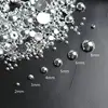 100pcs Punk Silver Pearl Beads Nail Art Charms 3D Half Round Flatback Nail Rhinestones Manicure Tips Crafts Nail Art Decoration 1