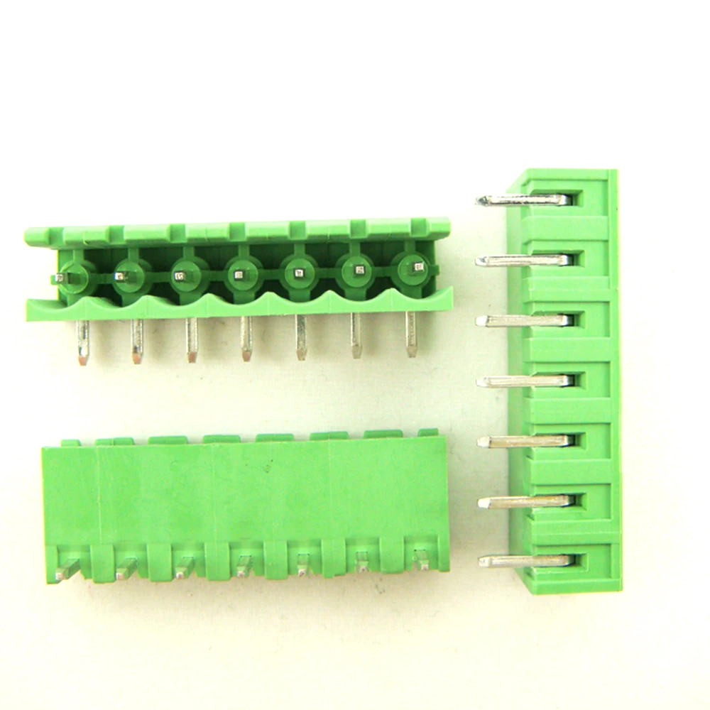 

(100pcs) 2EDGK-5.08-7P+ 2EDGRC-5.08-7P Bend Pin Screw Terminal Block Connector 7pin 5.08mm Free Shipping