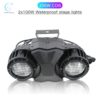 200W COB DMX 2x100w bianco freddo/bianco caldo impermeabile controllo blinder DJ attrezzatura da discoteca bar attrezzatura professionale per matrimoni