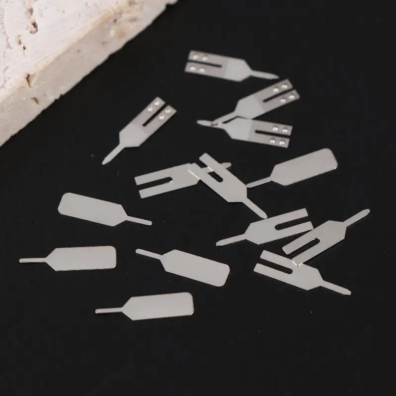 *TS 100Pcs 스테인레스 스틸 배터리 스폿 용접 패드 양극 및 음극 연결 패드 배터리 핀