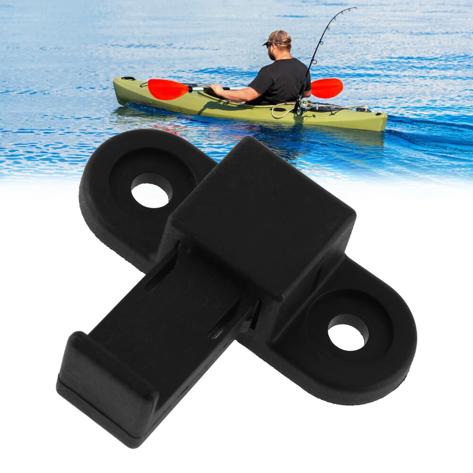 

1PC Kayak Slide Lock Canoe Boat Quick-Release Slide Lock Deck Fitting for Foot Pedal Systems 6.8*2.5 cm
