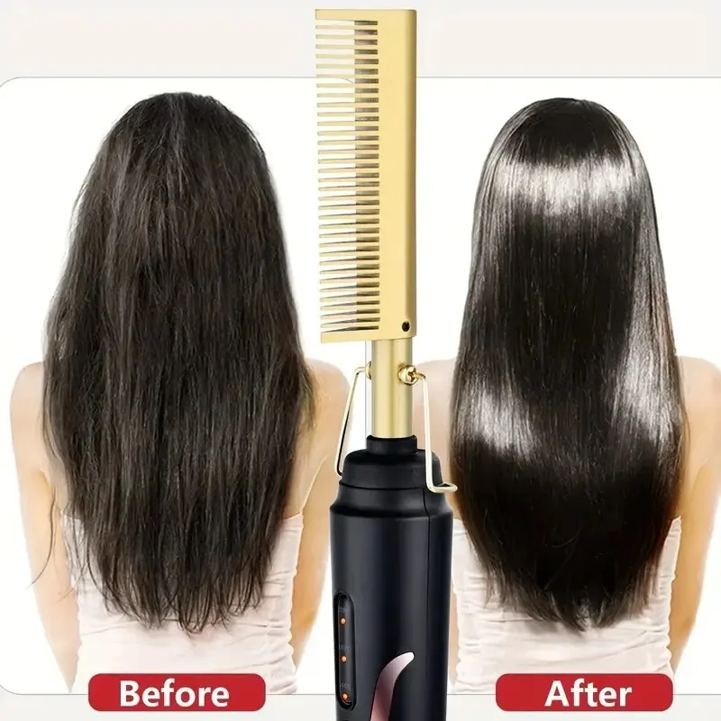 2 En 1 Hair Straightener Brush Comb Curler For Hair Styling hair straightener hair straightener brush hair straightener comb