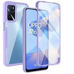 360° Full Protection Clear Shockproof Phone Case Cover for OPPO A79 5G (PURPLE)