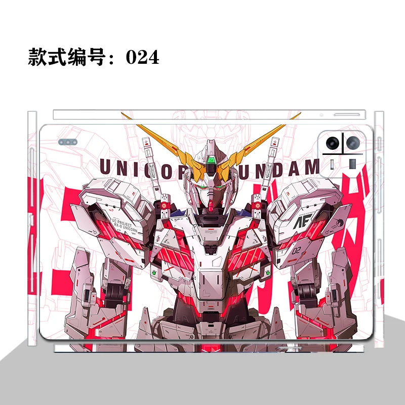 Pre-cut Customize Style 1PCS Back Skin+Side Skin Vinyl Sticker Case Cover Protective Film For Xiaomi Pad 6 Pro 4