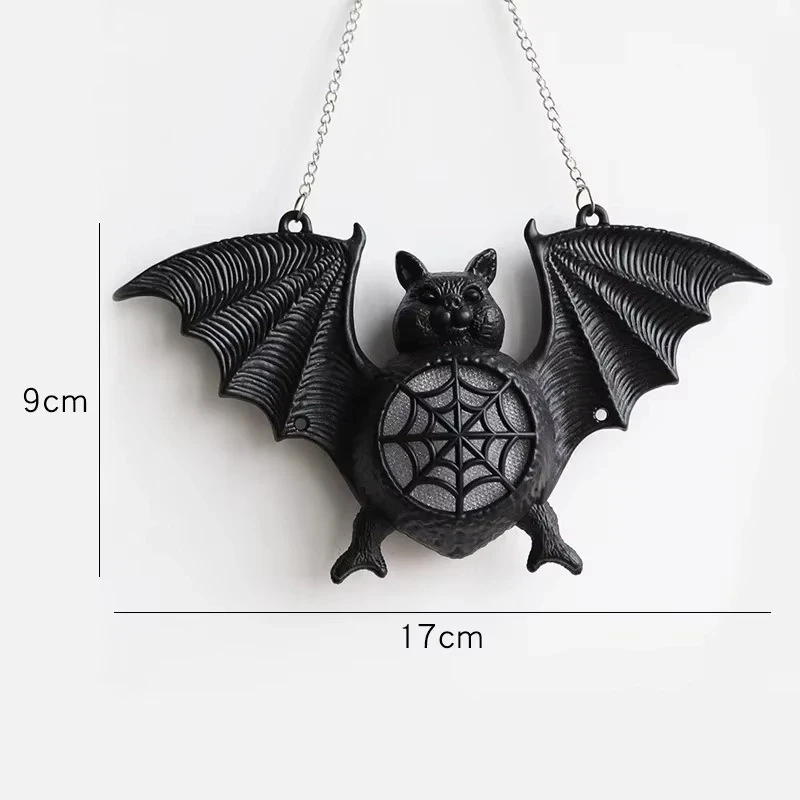 Halloween Luminous Bat Lamp New Colorful Gradient Plastic Bat Pendant Hanging Decoration Ghost Festival Decoration Prop BatDecor