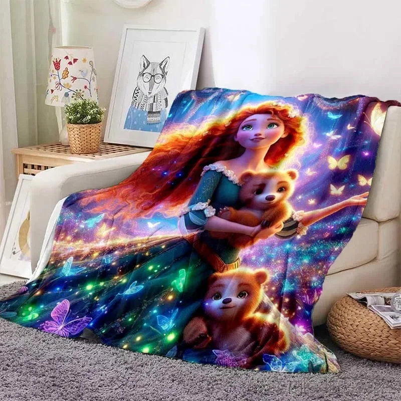 Brave Merida Princess Printed Blanket for Home Travel Soft and Comfortable Blanket for Adults and Kids Cartoon Blanket 5