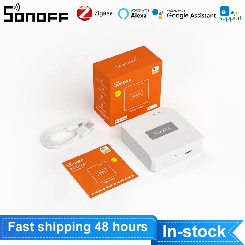 Zigbee Gateway Smart Gateway SONOFF ZB Bridge-P ZigBee Pro ESP32 Gateway Wi-Fi ZigBee Dual-protocol Local Smart Scene via eWeLink APP Alexa Google Home