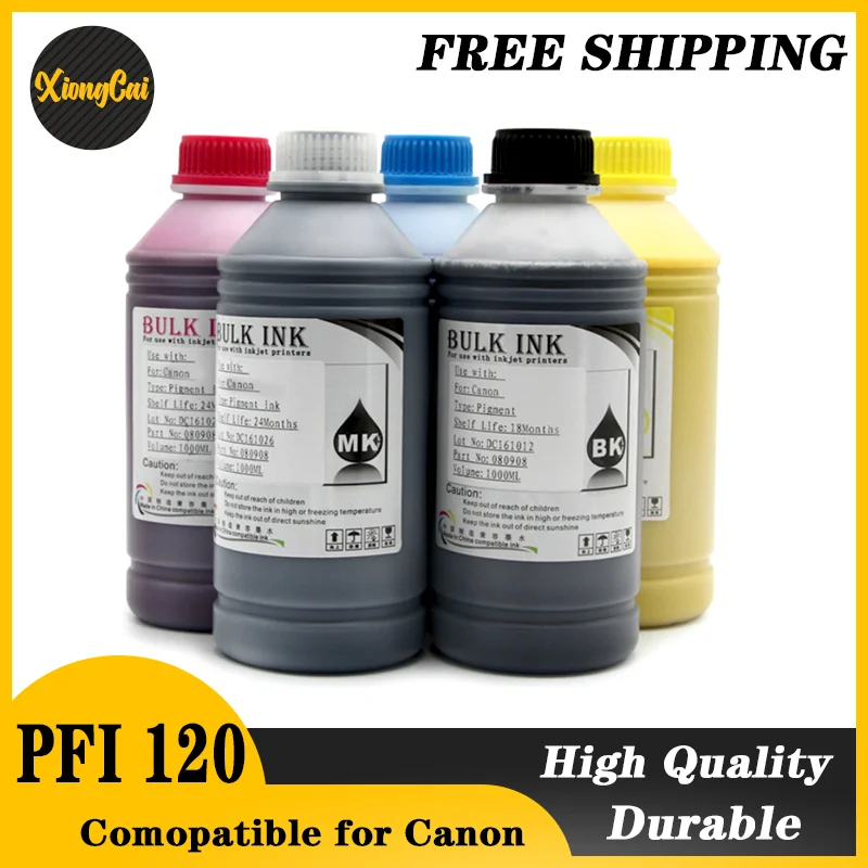 

1000ML Pigment Ink For Canon PFI-107 PFI-120 PFI-320 PFI-102 PFI-104 PFI-707 PFI-710 PFI-206 PFI-306 TM-200 TM-300 PF670 iPF680