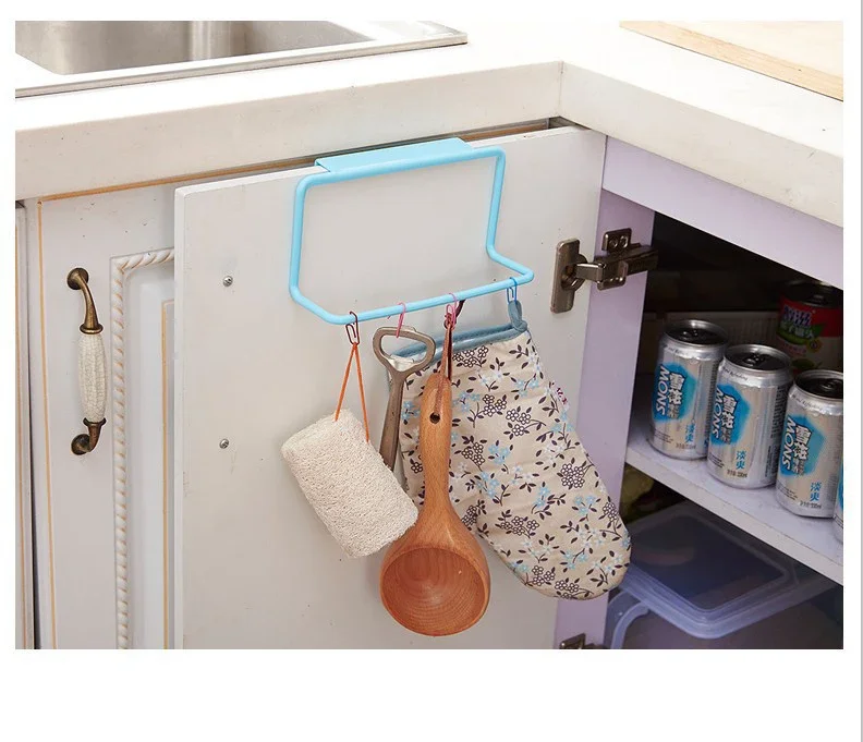 Kitchen Organizer Towel Rack Bathroom Hanging Holder Cabinet Racks Holder Storage Hanger Shelf for Kitchen Supplies Accessories 6