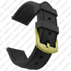 Comfortable Soft Silicone Rubber Watch Strap Replacement - 22mm (Black 3)