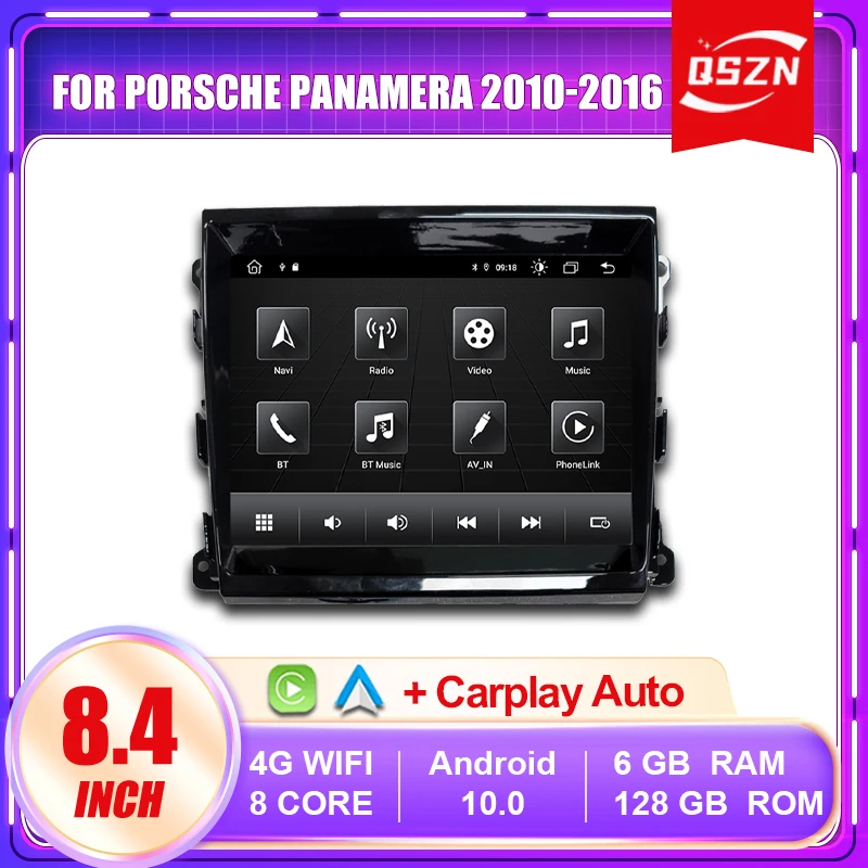 

Автомобильный радиоприемник 8,4 дюйма для Porsche Panamera 2010-2016 6 + 128G навигация 4G GPS Carplay Авто Android 10 головное устройство PCM 3,1 PCM 4,1