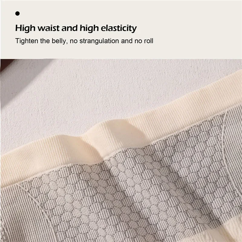 Description Picture 2 of itemHigh Waist Women Panties Flat Belly Shaping Briefs Breathable Mesh Transparent Knickers Tummy Hip Lift Underpants