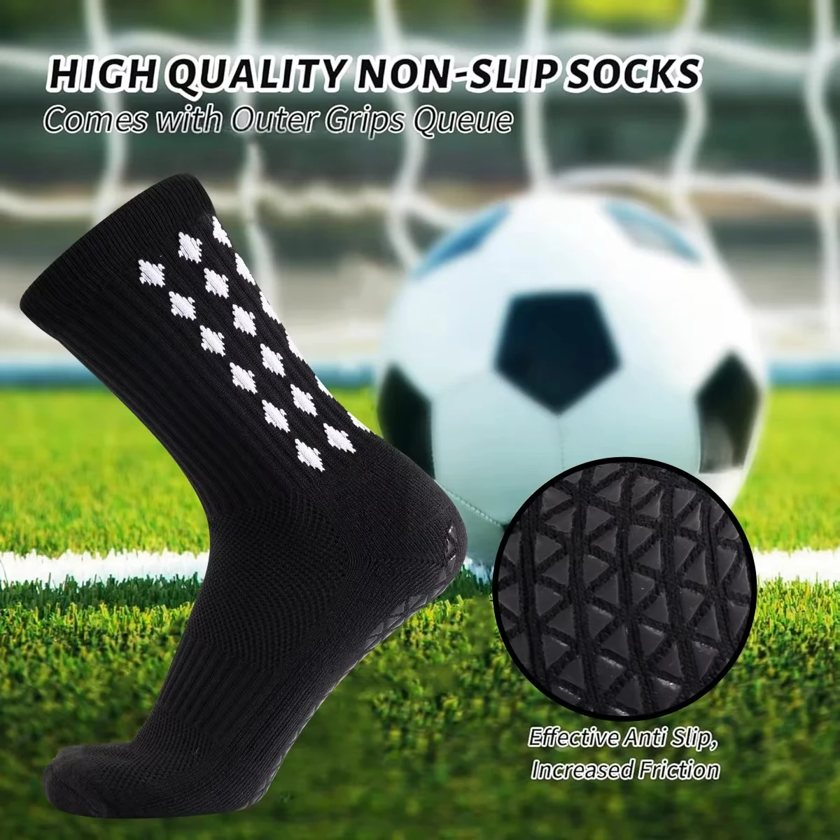 1-10 Pairs Men Women Football Grip Socks Towel Bottom Sport Socks Rugby Soccer Cycling Running Exercise