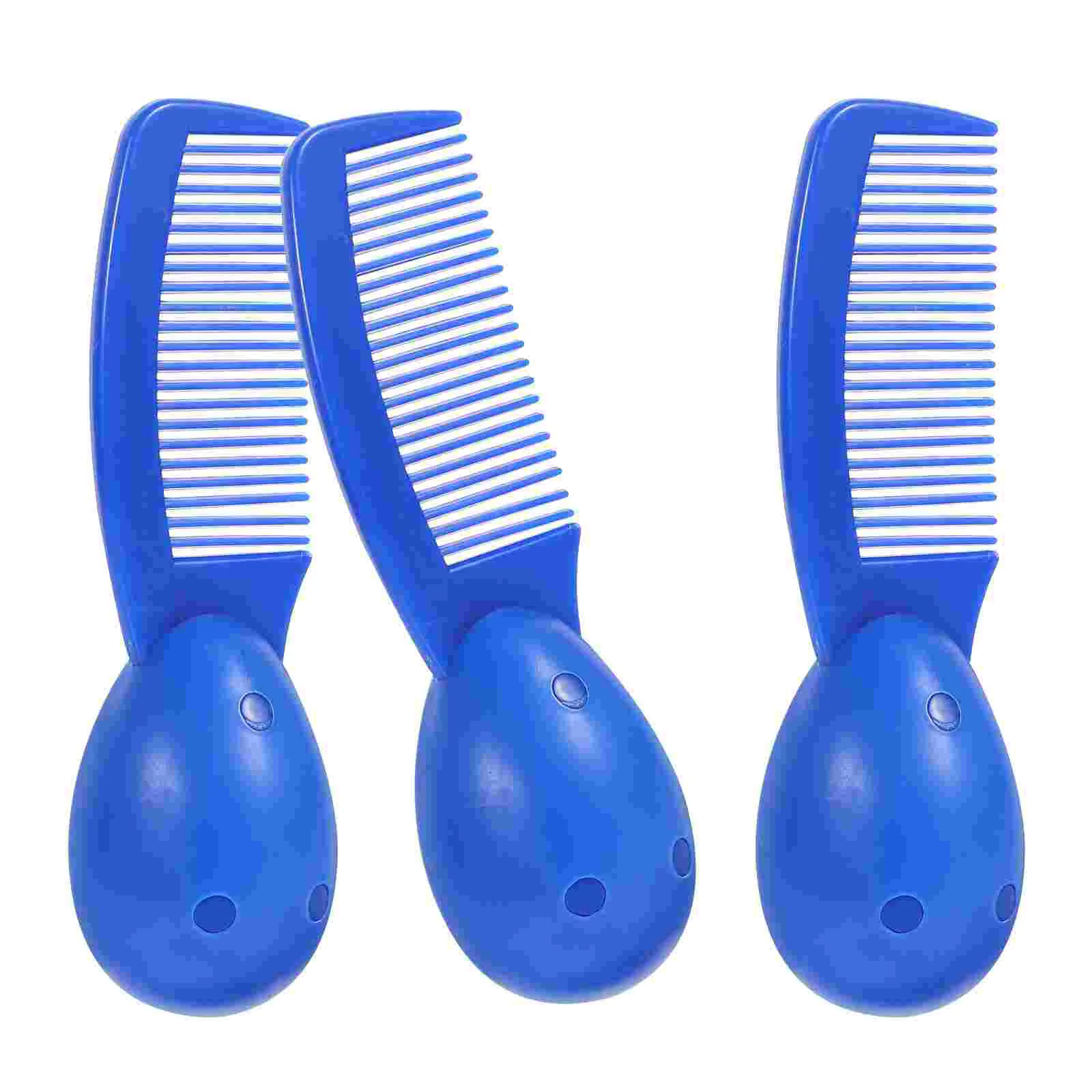 3 Pcs Prison Comb Combs Short Plastic for Mini Small Bulk Spherical Mini Combs 2 pcs dog brush for shedding short haired dogs dog grooming shedding bath brush soothing massage comb for dogs