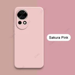 Premium Soft Silicone Protective Case for Smartphones - Full Camera Coverage, Square Design (Sakura Pink)