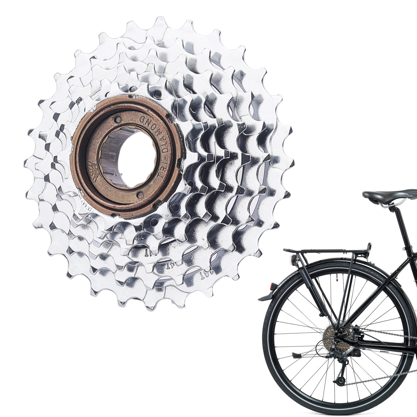 Mountain Bike Threaded Flywheel Freewheel Bicycle 8 Speeds Mountain