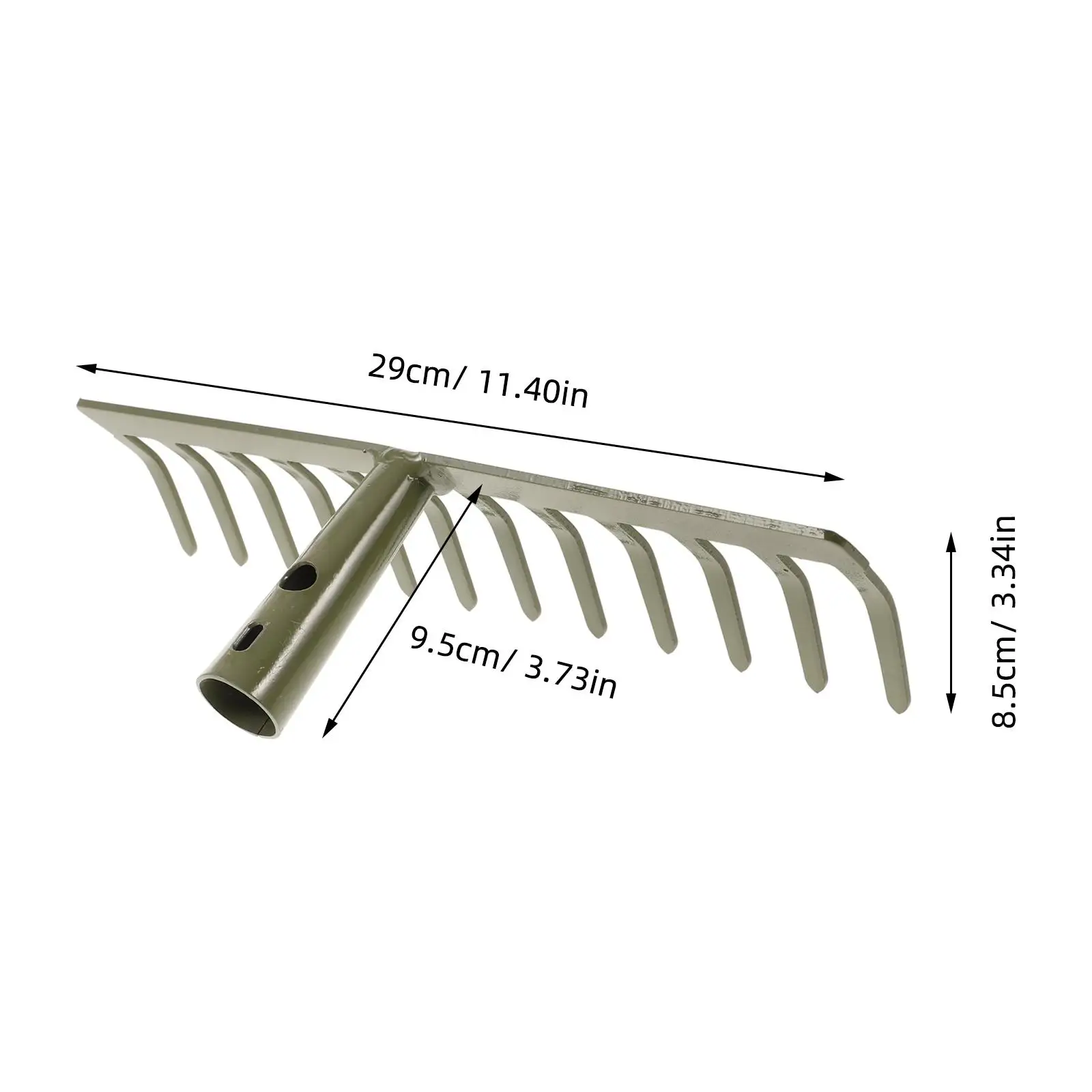 Ergonomic Garden Rake Durable Tines Lawn Levelling Rake Small Garden Hand Tool Leaf Rakes For Farming