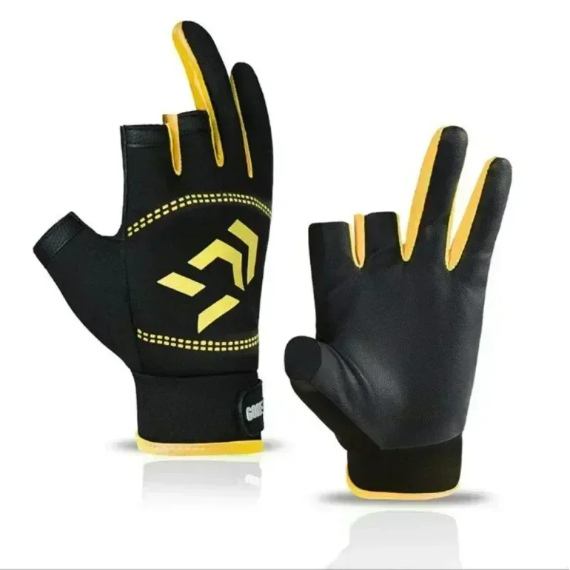 Fishing Takeout Express Three Fingers Bare Fingers Men's and Women's Gloves Ice Silk Touch Screen Sports Cycling Gloves fingerless gloves fishing gloves cycling gloves