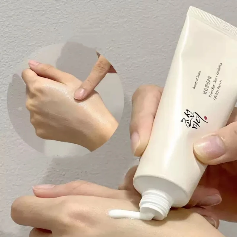 

50ml Spf 50+ Korean Rice Sunscreen High Sun Protection Hydrating Moisturizing Skin Sun Lotion Korean Organic Facial Cream