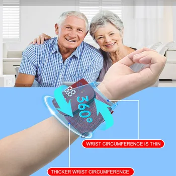 New Wrist Blood Pressure Monitor Digital Voice Heart Rate Blood Pressure Monitor  LED Digital Screen Rechargeable Home Medical 4