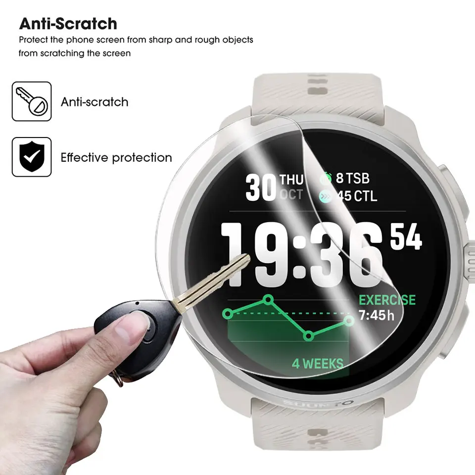 Suunto Race 2 스마트 시계용 소프트 하이드로겔 필름 Suunto Race 2 필름 액세서리용 투명 HD 화면 보호기 보호 필름