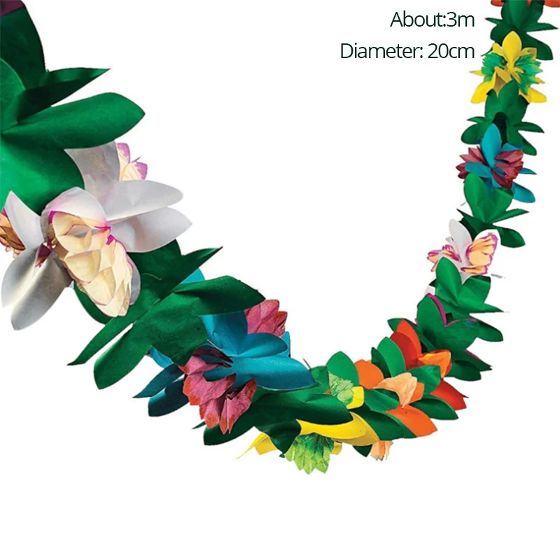 Hawaii Happy Birthday Banner Palm Leaf Holiday Summer Party Luau Aloha Party Supplies Hawaiian Tropical Decoration