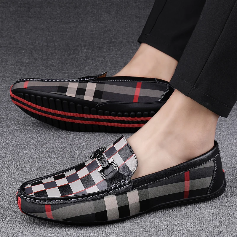 casual sneakers leather shoes leather sneakers Men Casual Leather Shoes Outdoor Fashion Breathable Sole Size 46
